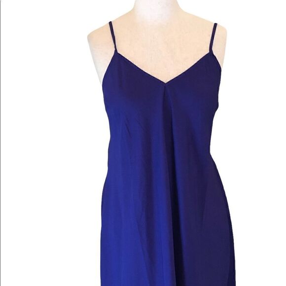 Brilliant purple dress with matching dyed to match slip - Picture 2 of 4